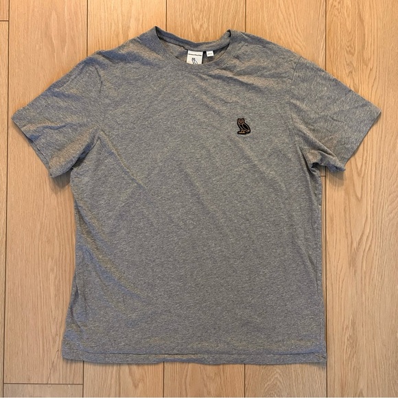 OVO Classic Grey T-shirt Black Owl Logo Size XL - Picture 1 of 5